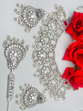 Silver Mirror-Work Oversize Necklace | Simzdesignzz |
