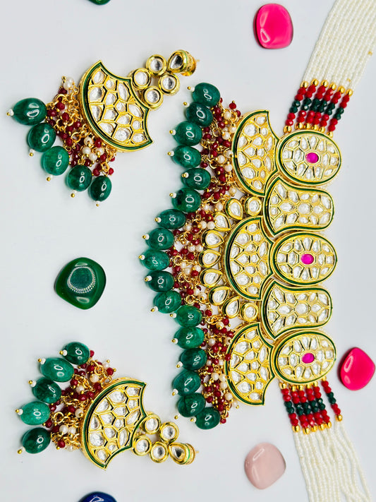 Rishika Kundan Choker Necklace | Simzdesignzz |