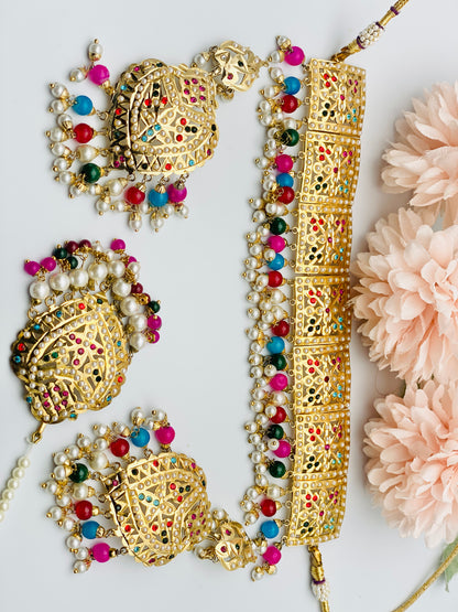 Punjabi Style Multi Necklace Set | Simzdesignzz |