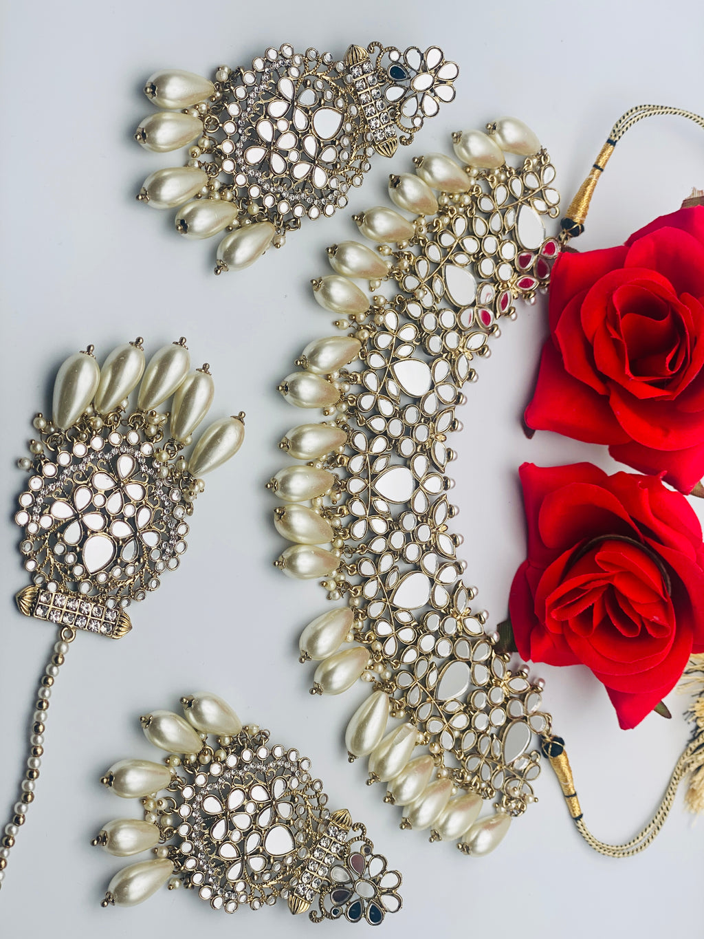 High-Quality Mirror Polki Necklace | Simzdesignzz |