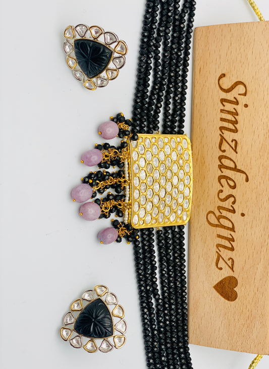 Rectangle-Shape Tyani Necklace Set | Simzdesignzz |