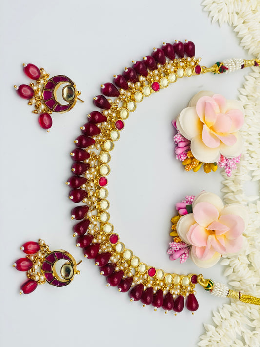 High-Quality Pachi Kundan Necklace Set | Simzdesignzz |