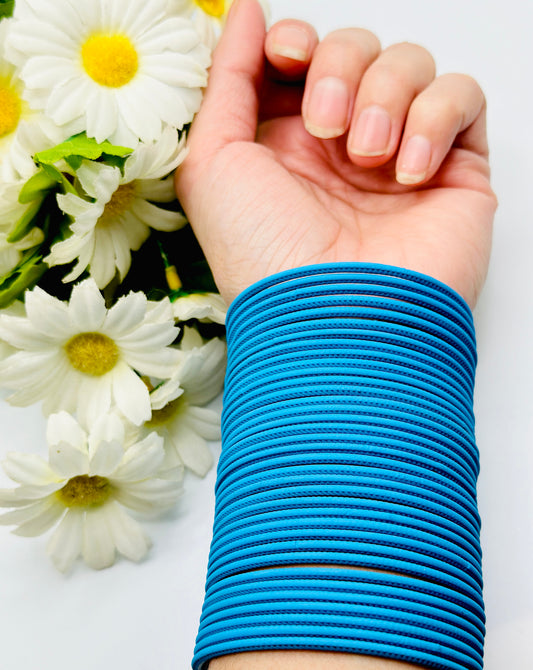 Plain Matte Blue Bangles | Simzdesignzz |