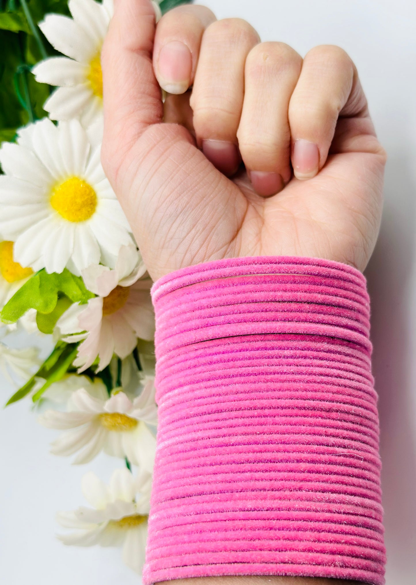 Pink Velvet Bangles | Simzdesignzz |