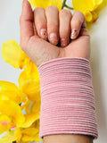 Baby-Pink Velvet Bangles | Simzdesignzz |
