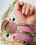Baby-Pink Matte Bangles | Simzdesignzz |