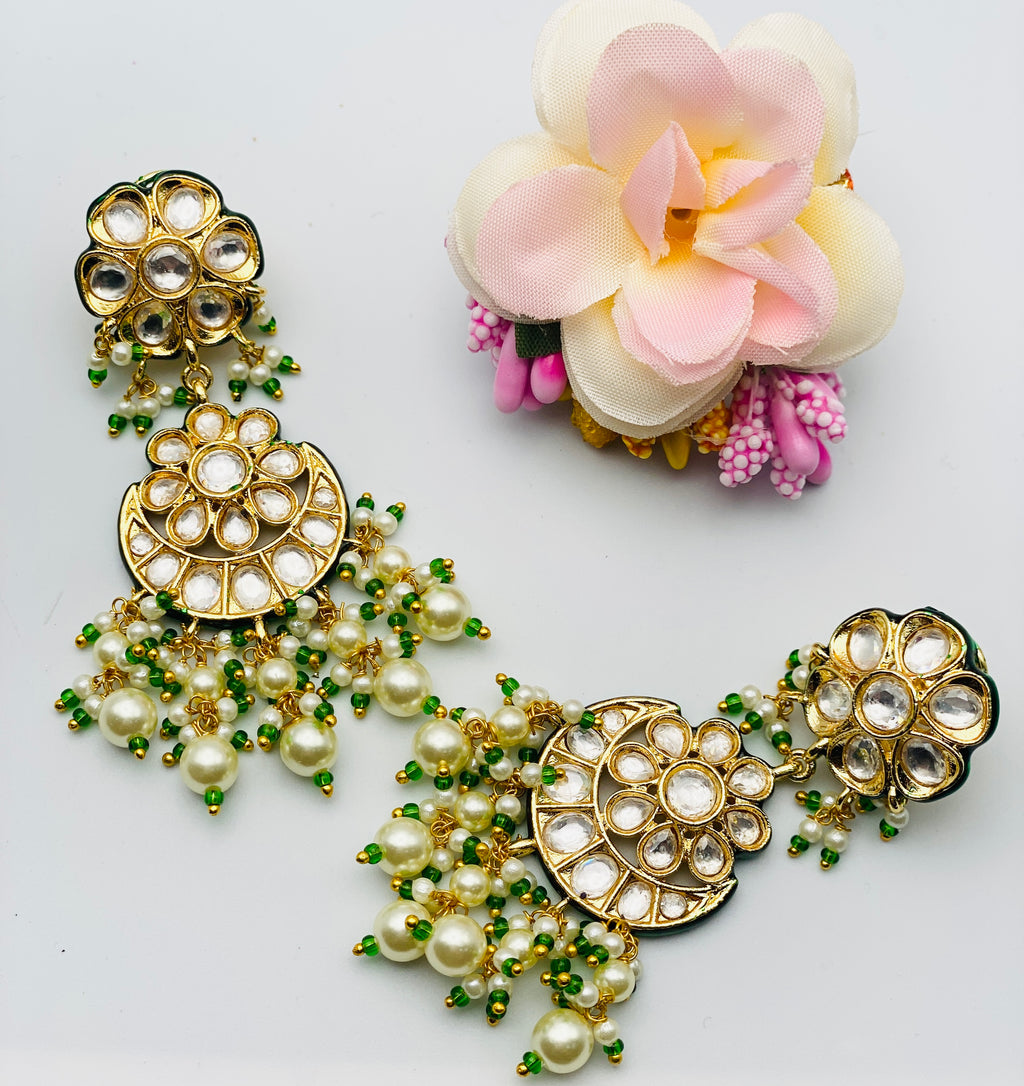 Kundan Earrings In Medium Size | Simzdesignzz |