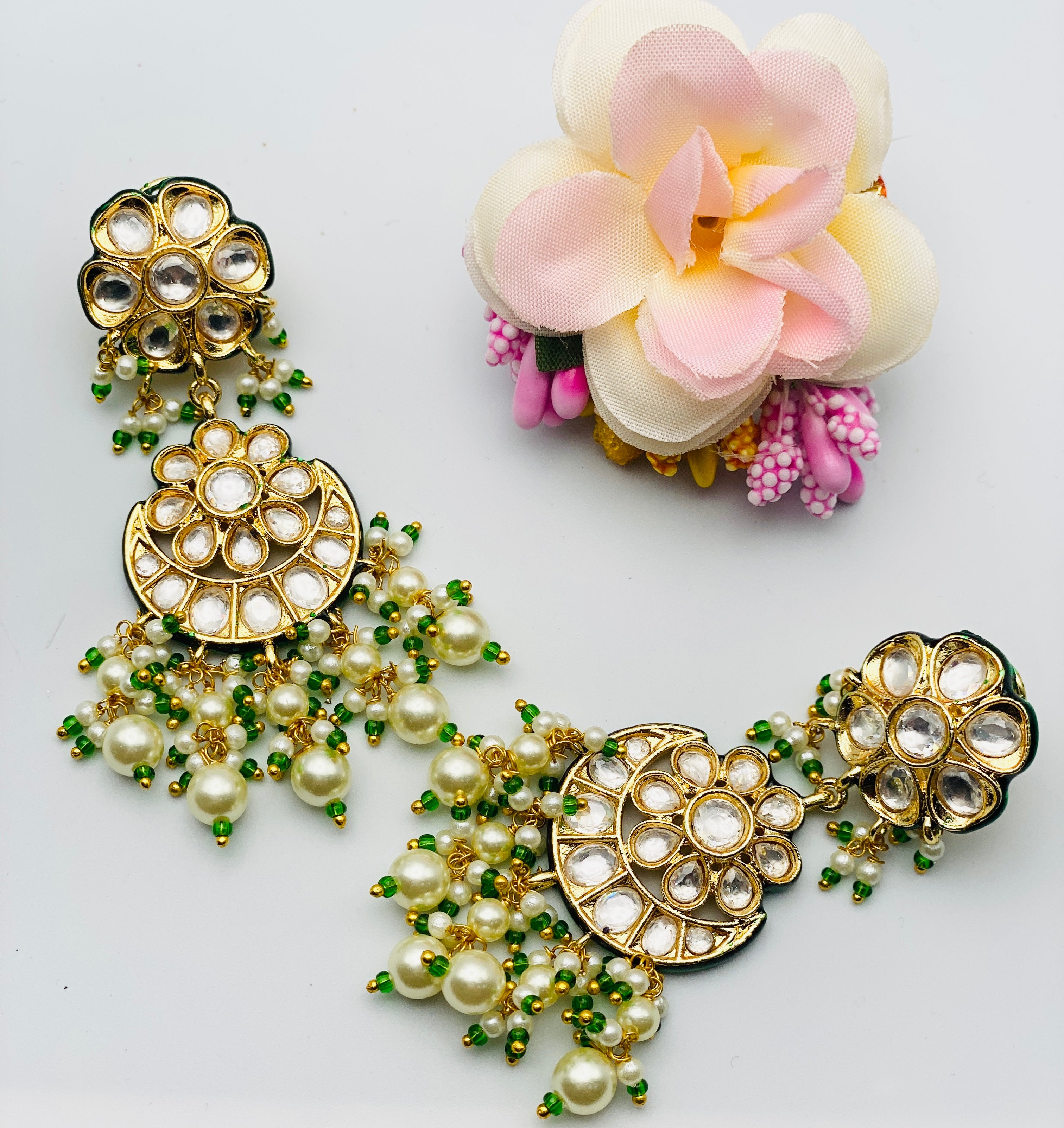 Kundan Earrings In Medium Size | Simzdesignzz |