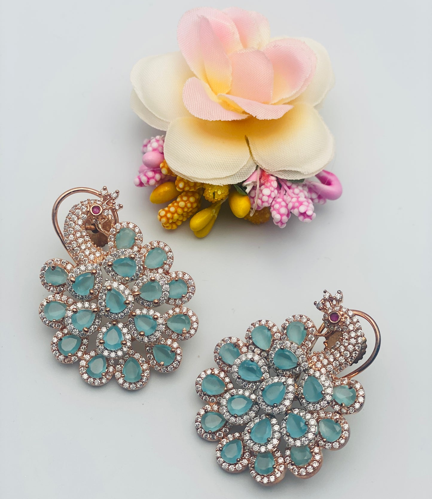 Elegant Peacock Shape Stud Earrings | Simzdesignzz |