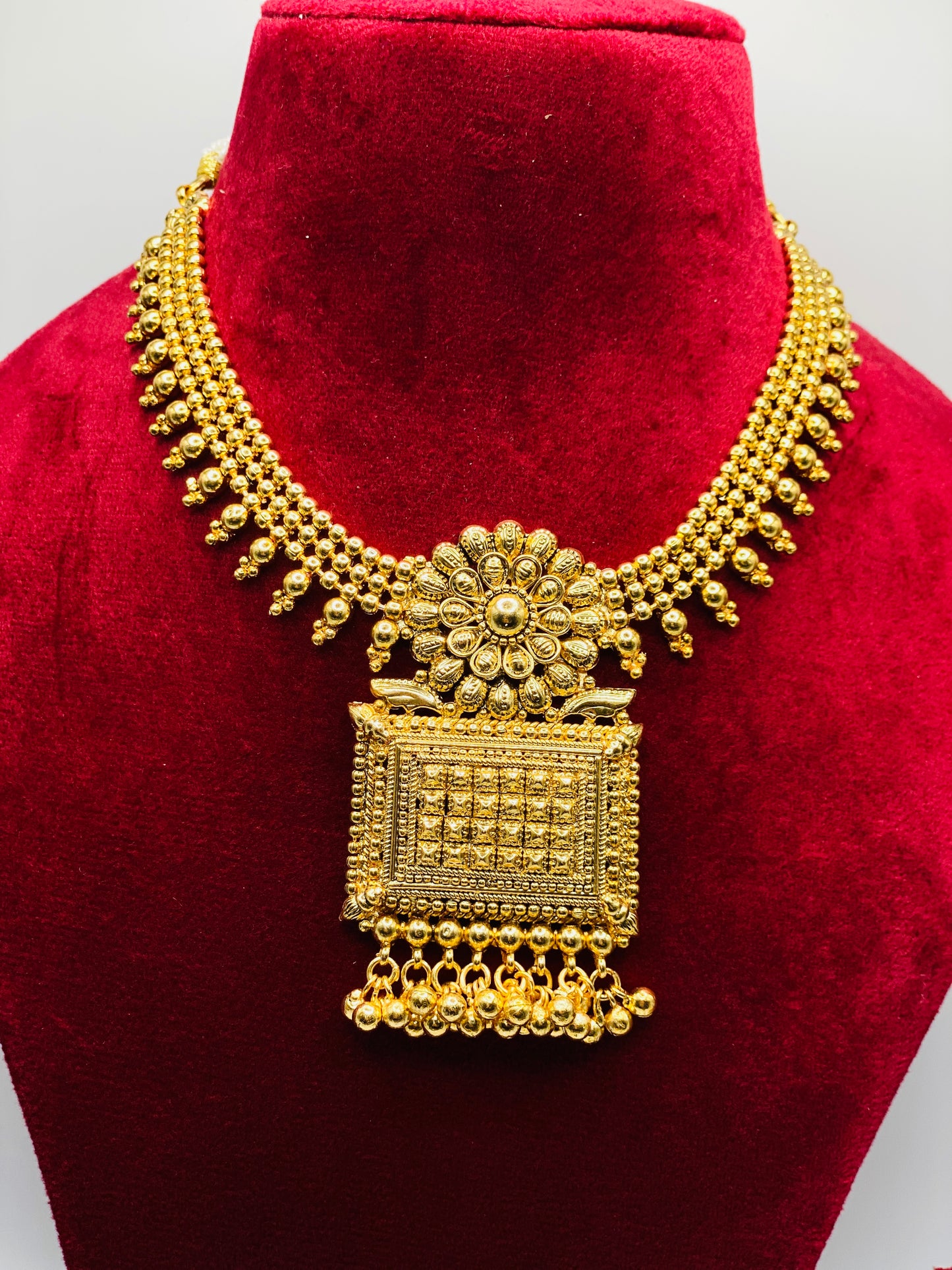 Noor Handcrafted Gold-Plated Necklace Set | 1GM | Simzdesignzz |