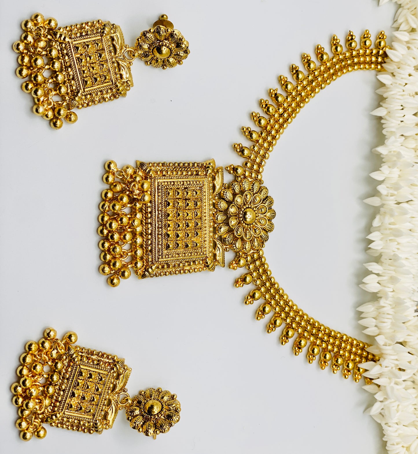 Noor Handcrafted Gold-Plated Necklace Set | 1GM | Simzdesignzz |