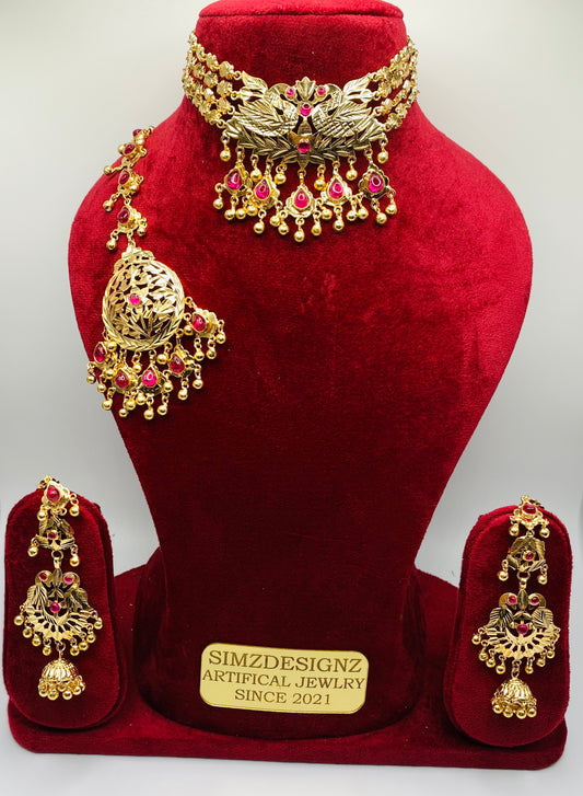 Beautiful Zoya Gold-Plated Necklace Set |1GM| Simzdesignzz |