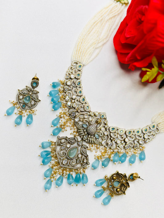 Sabyasachi Inspired Statement Necklace | High Quality |Victorian Uncut Polki | 92.5 Polki |Simzdesignz |