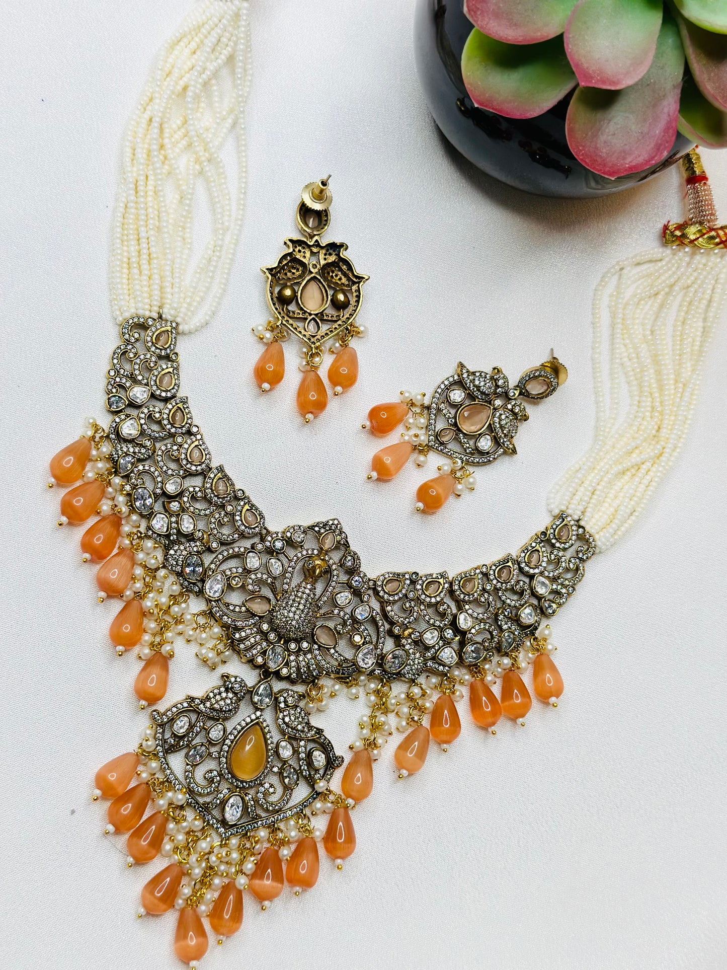 Sabyasachi Inspired Statement Necklace | High Quality |Victorian Uncut Polki | 92.5 Polki |Simzdesignz |