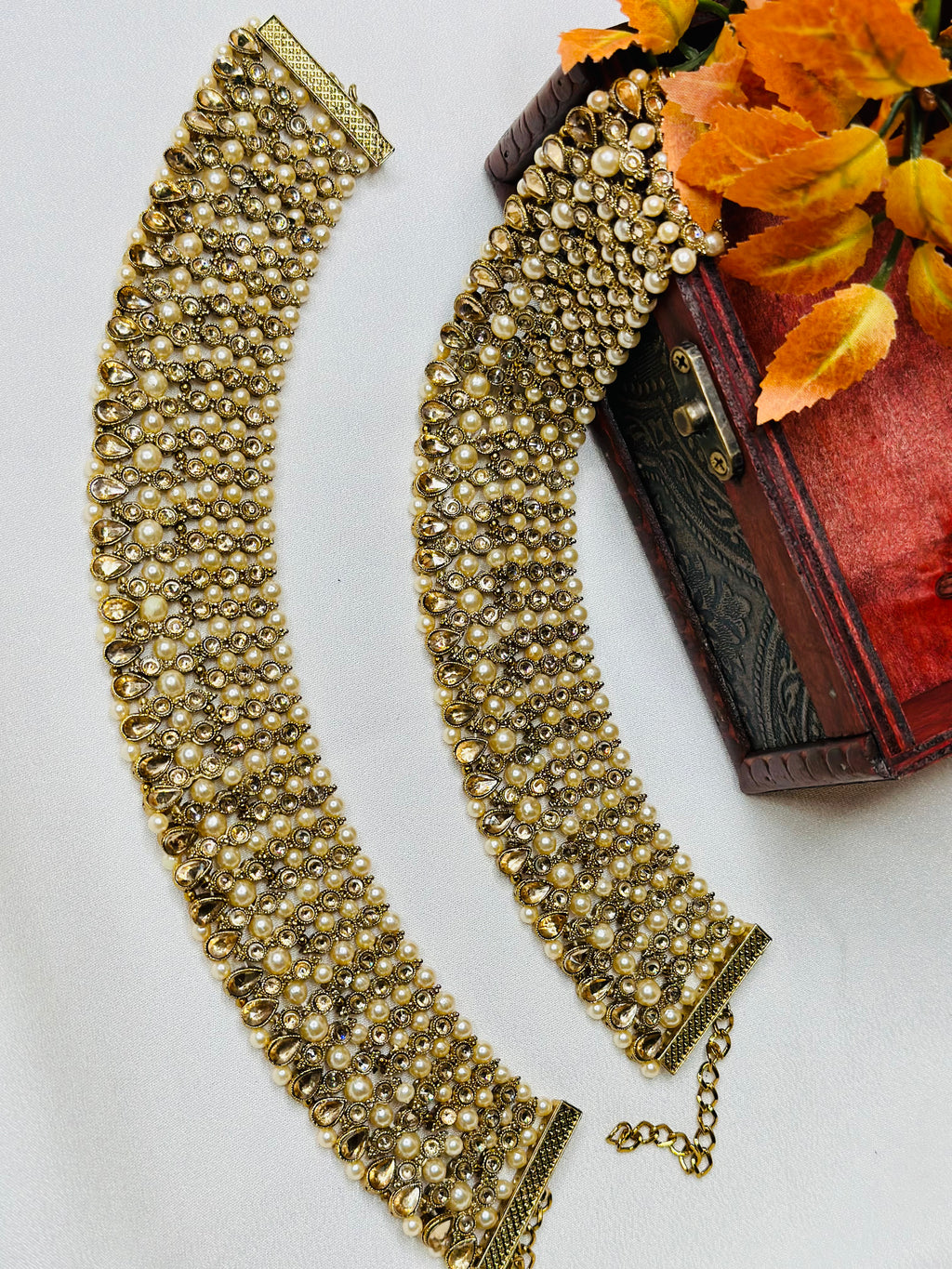 Stones Studded Polki Anklets | Simzdesignzz |