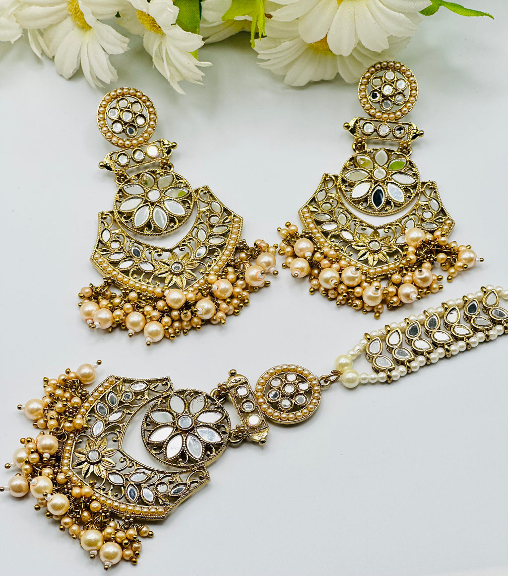 Trending Zira Mirror Work Earrings | Simzdesignz |