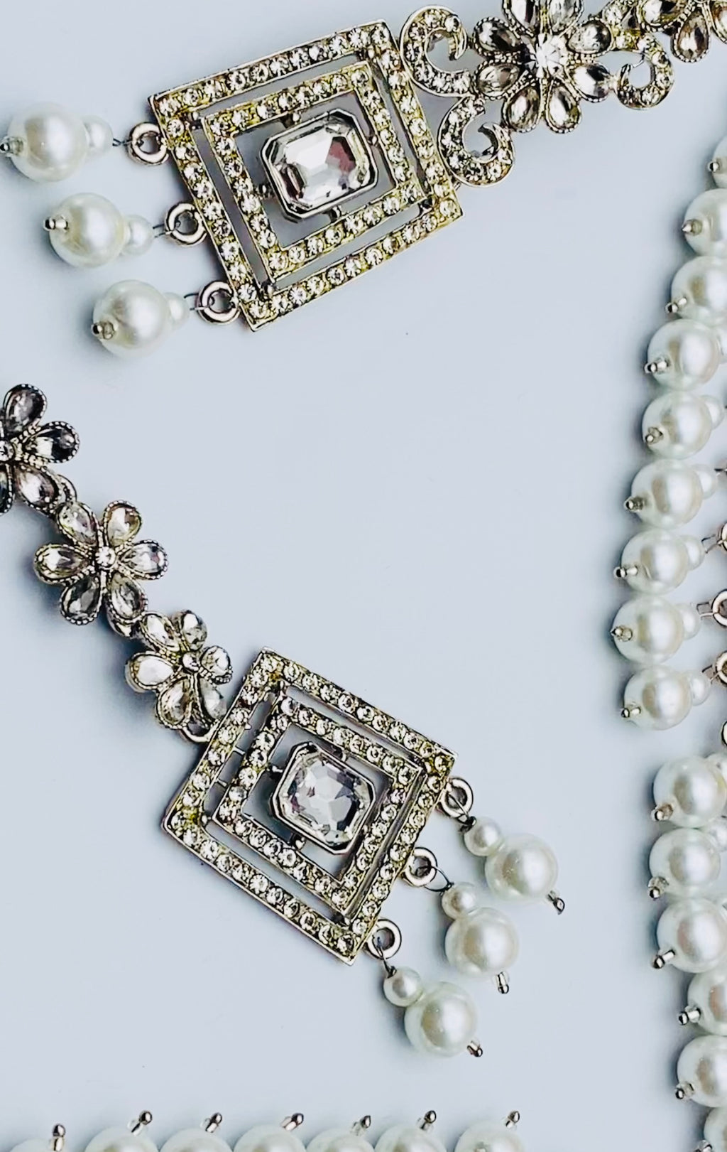 White Pearl Polki Necklace | Simzdesignzz |