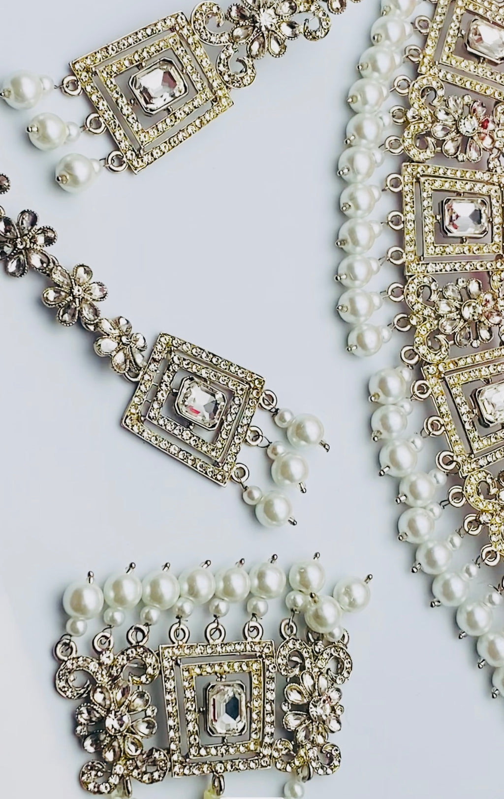 White Pearl Polki Necklace | Simzdesignzz |