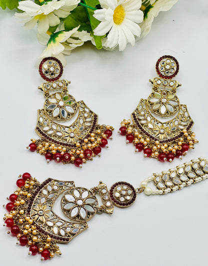 Trending Zira Mirror Work Earrings | Simzdesignz |