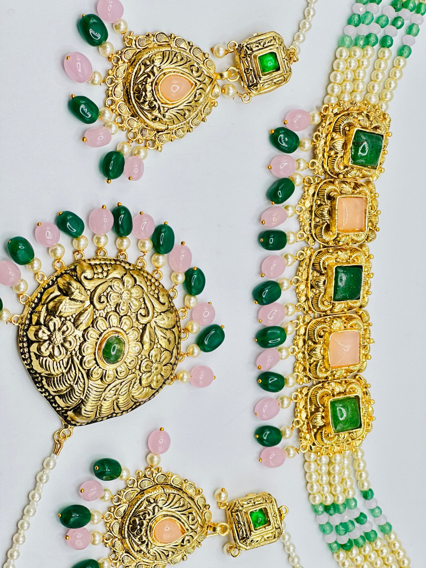 Kohinoor Gold-Plated Necklace Set| 1GM | Simzdesignzz |