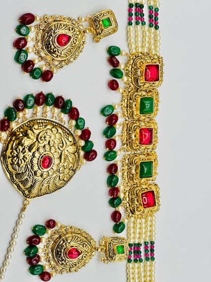 Kohinoor Gold-Plated Necklace Set| 1GM | Simzdesignzz |