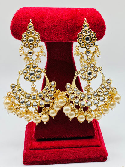 Kriti Golden Polki Necklace Set | Simzdesignzz |