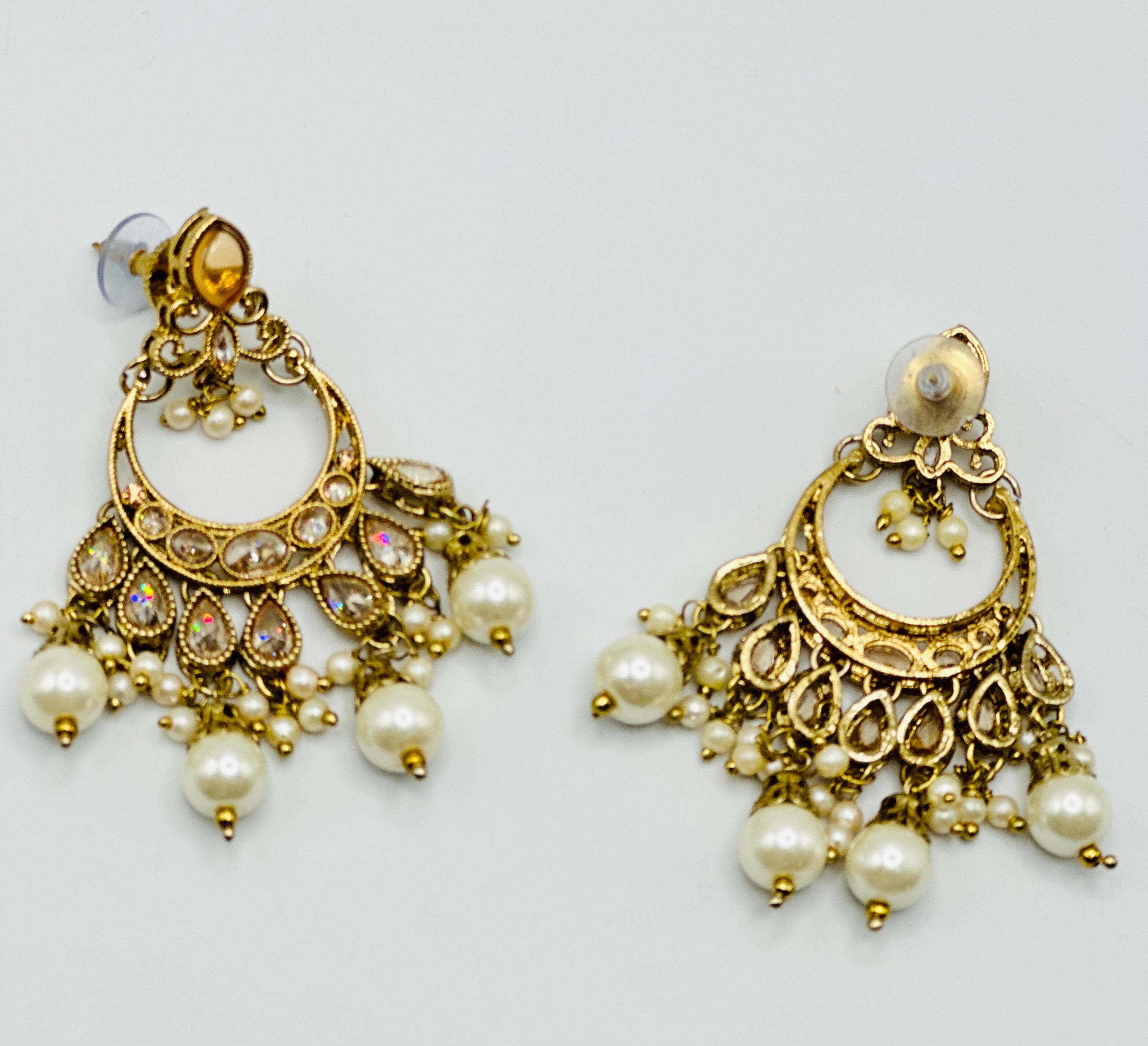 Zageer Golden Polki Necklace Set | Simzdesignzz |