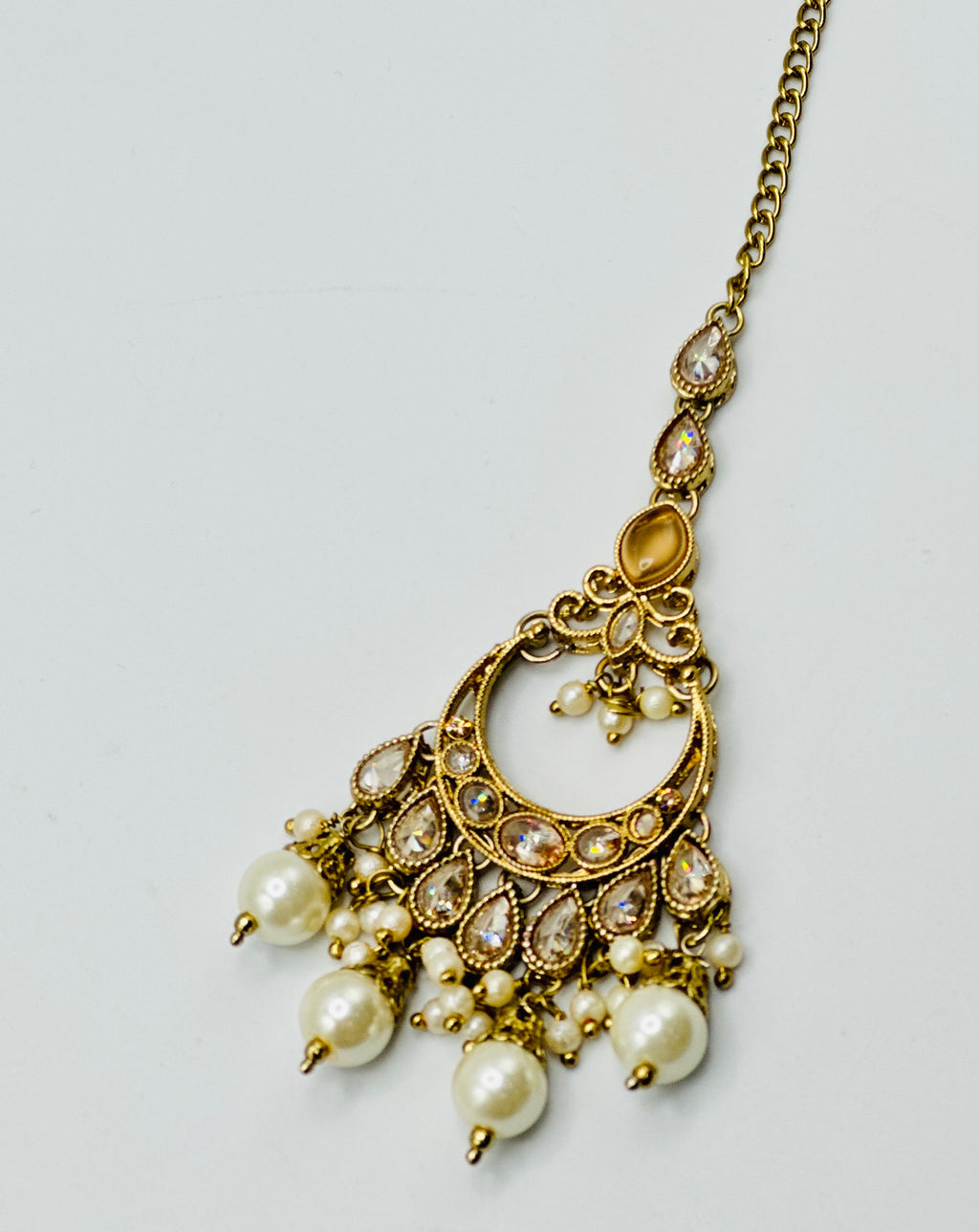 Zageer Golden Polki Necklace Set | Simzdesignzz |