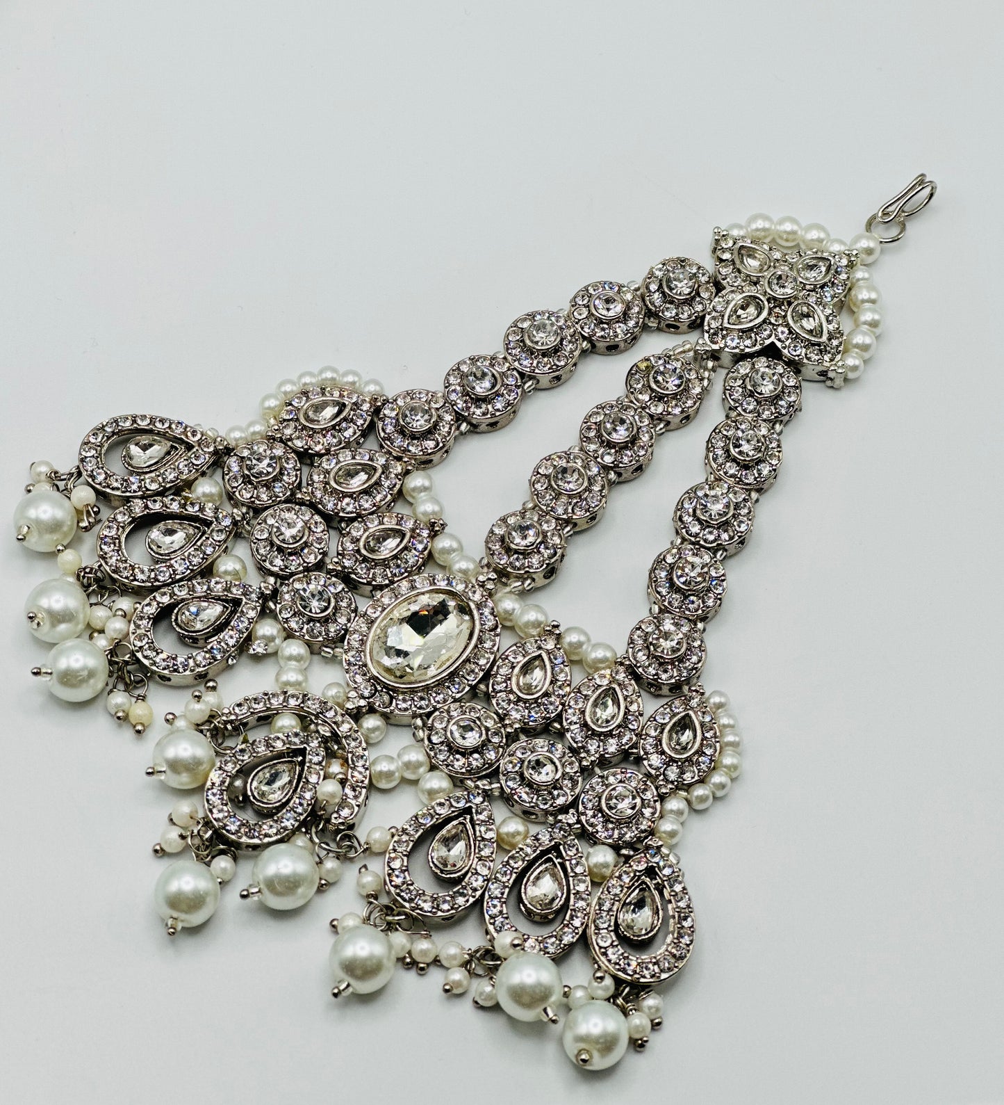 Silver Polki Bridal|Semi-Bridal Set Necklace | Simzdesignzz |