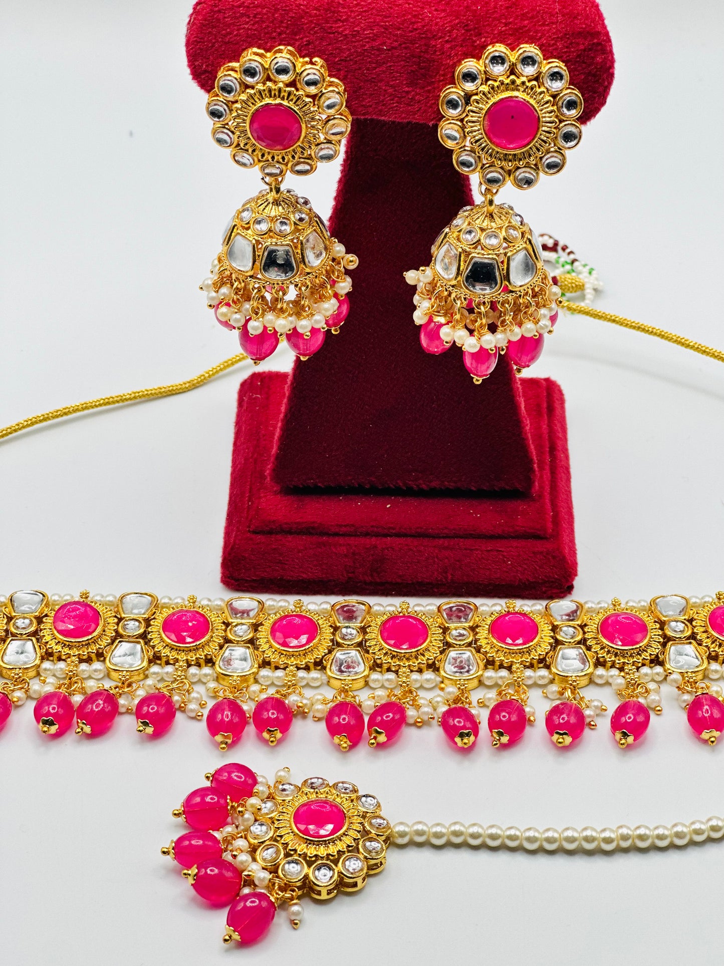 Seeta Polki Choker Necklace Set | Simzdesignzz |