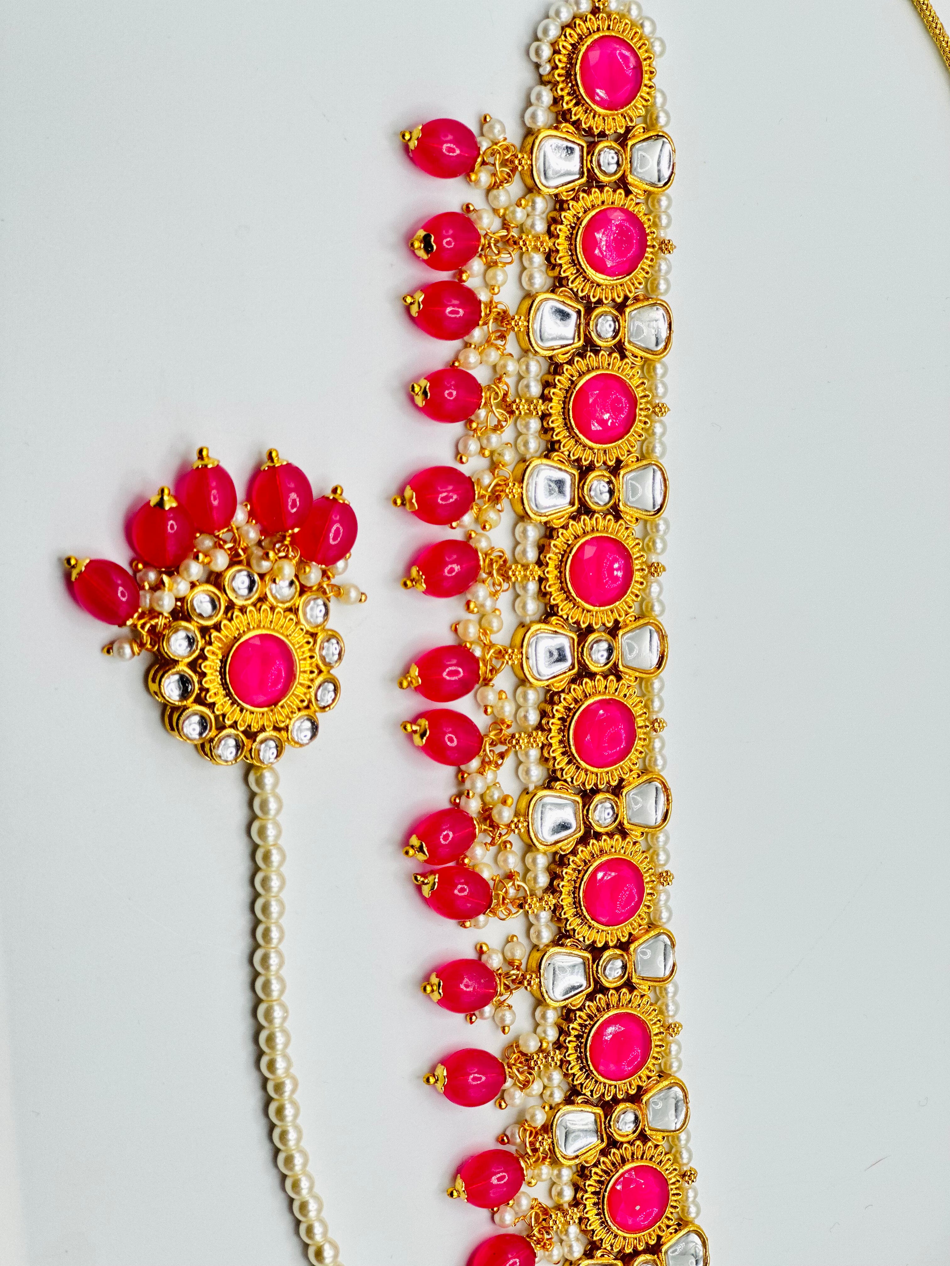 Seeta Polki Choker Necklace Set | Simzdesignzz |