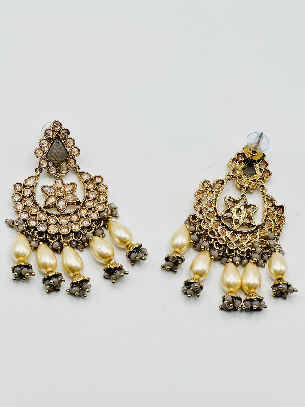 Rajan Grey Polki Necklace Set | Simzdesignzz |