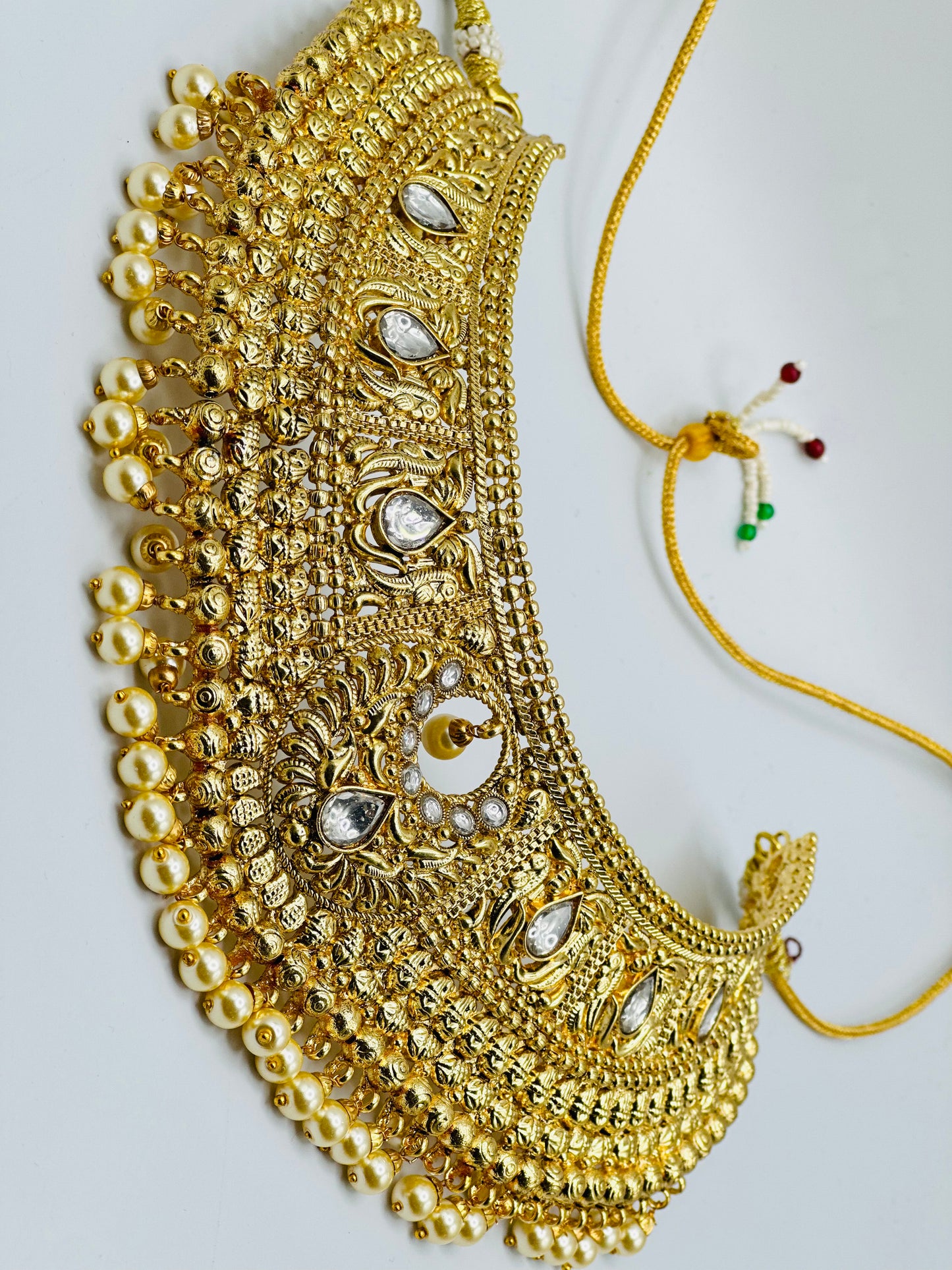 Padhmavati Bridal|Semi-Bridal 1GM Gold-Plated Necklace Set | Simzdesignzz |