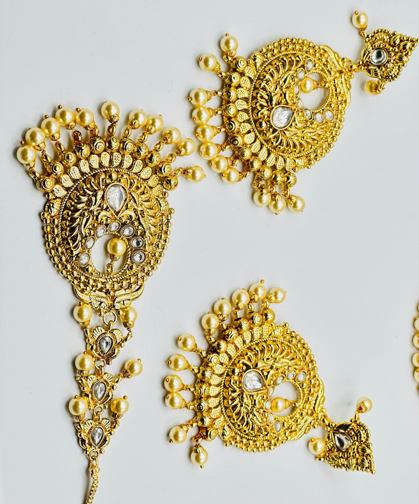 Padhmavati Bridal|Semi-Bridal 1GM Gold-Plated Necklace Set | Simzdesignzz |