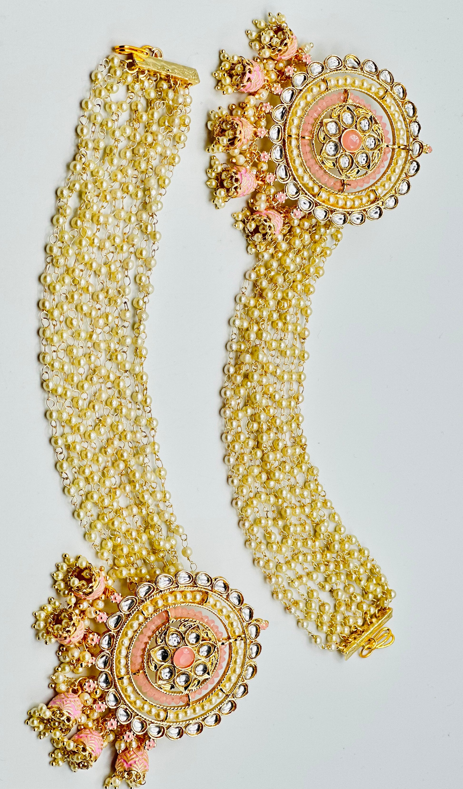 Elegant Round Stud Earrings With Sahare | Simzdesignzz |