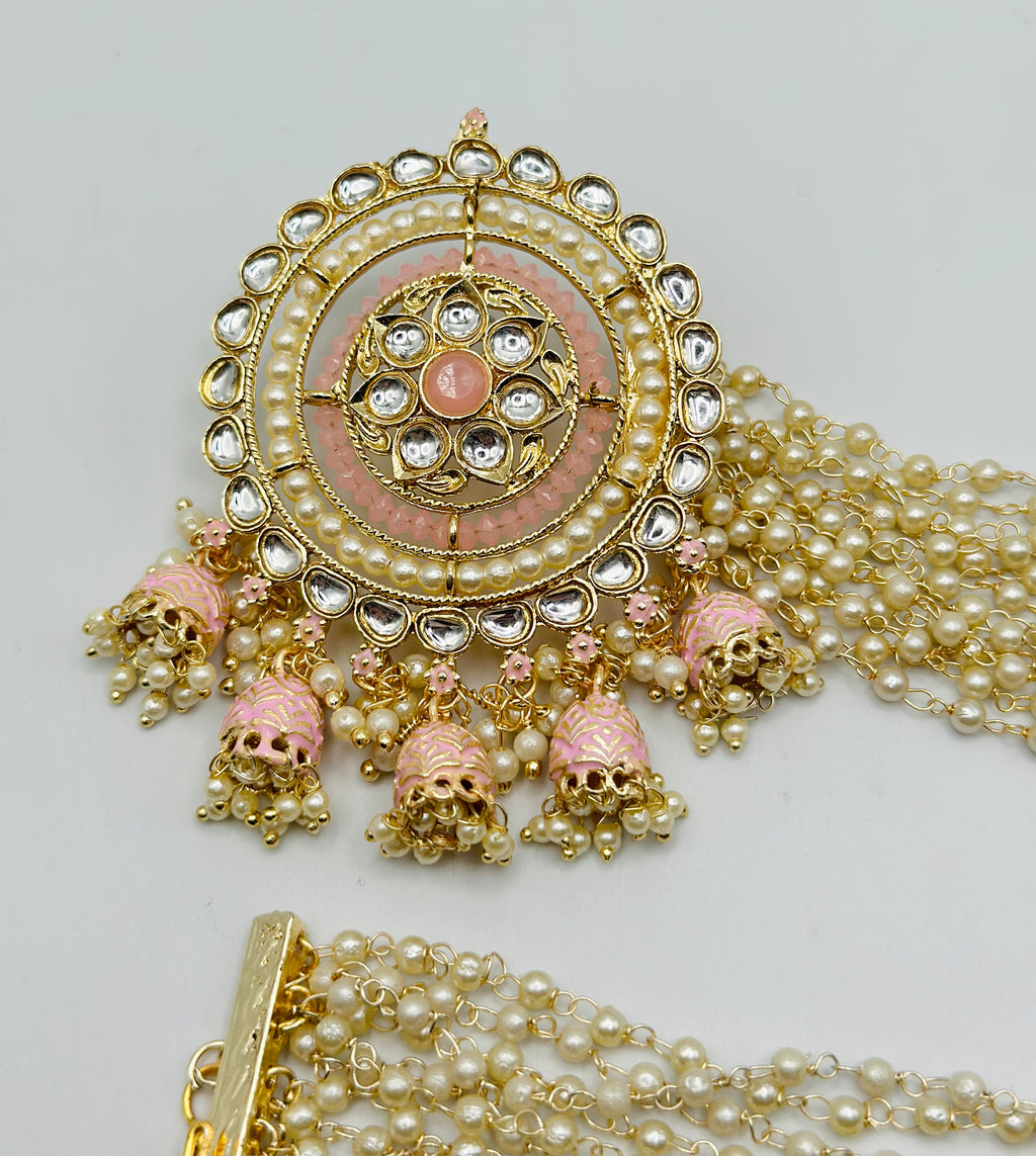 Elegant Round Stud Earrings With Sahare | Simzdesignzz |