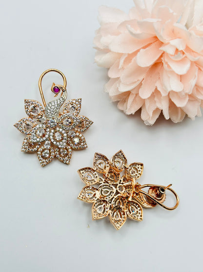 Elegant Peacock Shape Stud Earrings | Simzdesignzz |