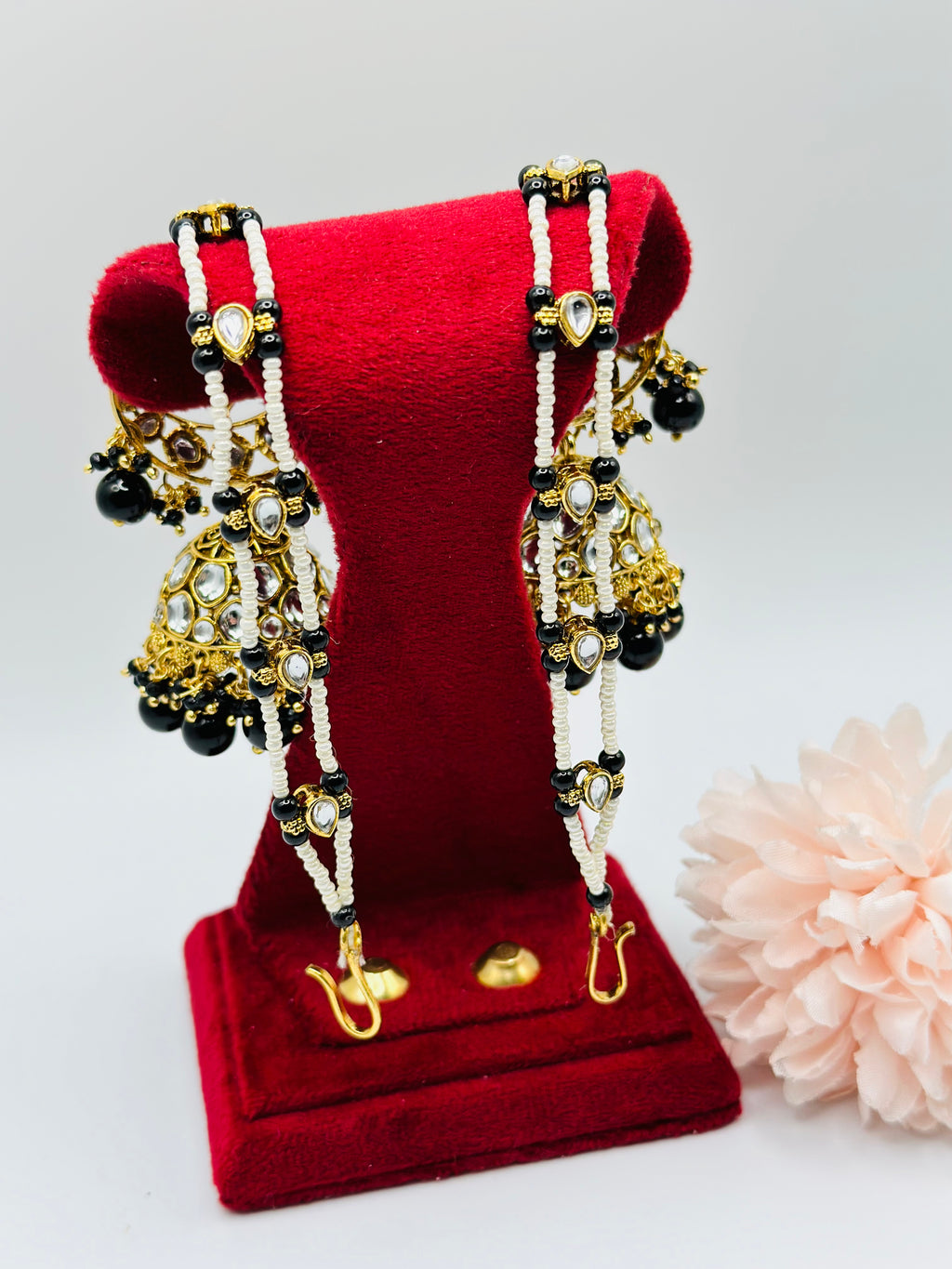 Sana  Kundan Jhumki Earrings | Simzdesignzz |