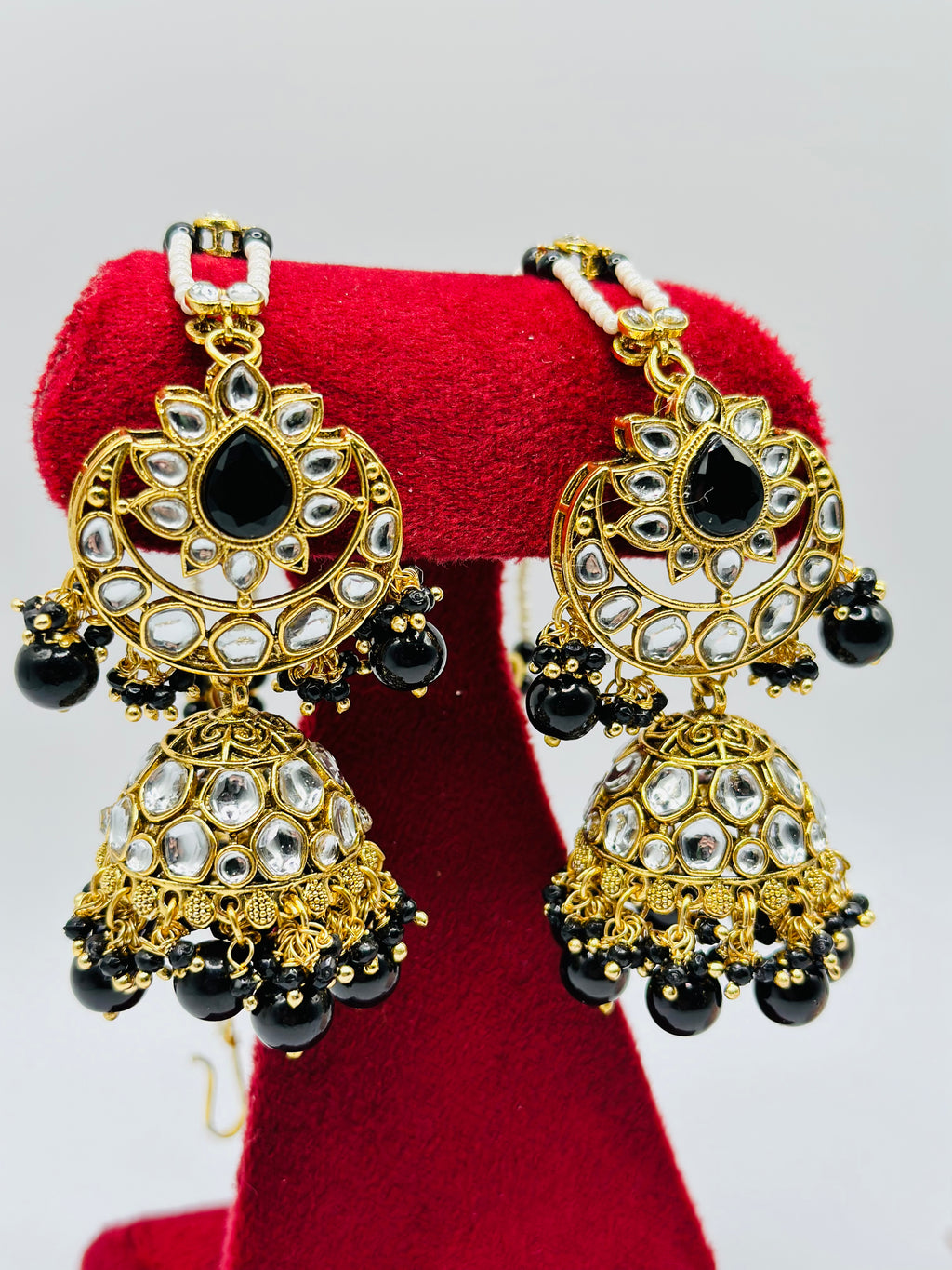 Sana  Kundan Jhumki Earrings | Simzdesignzz |