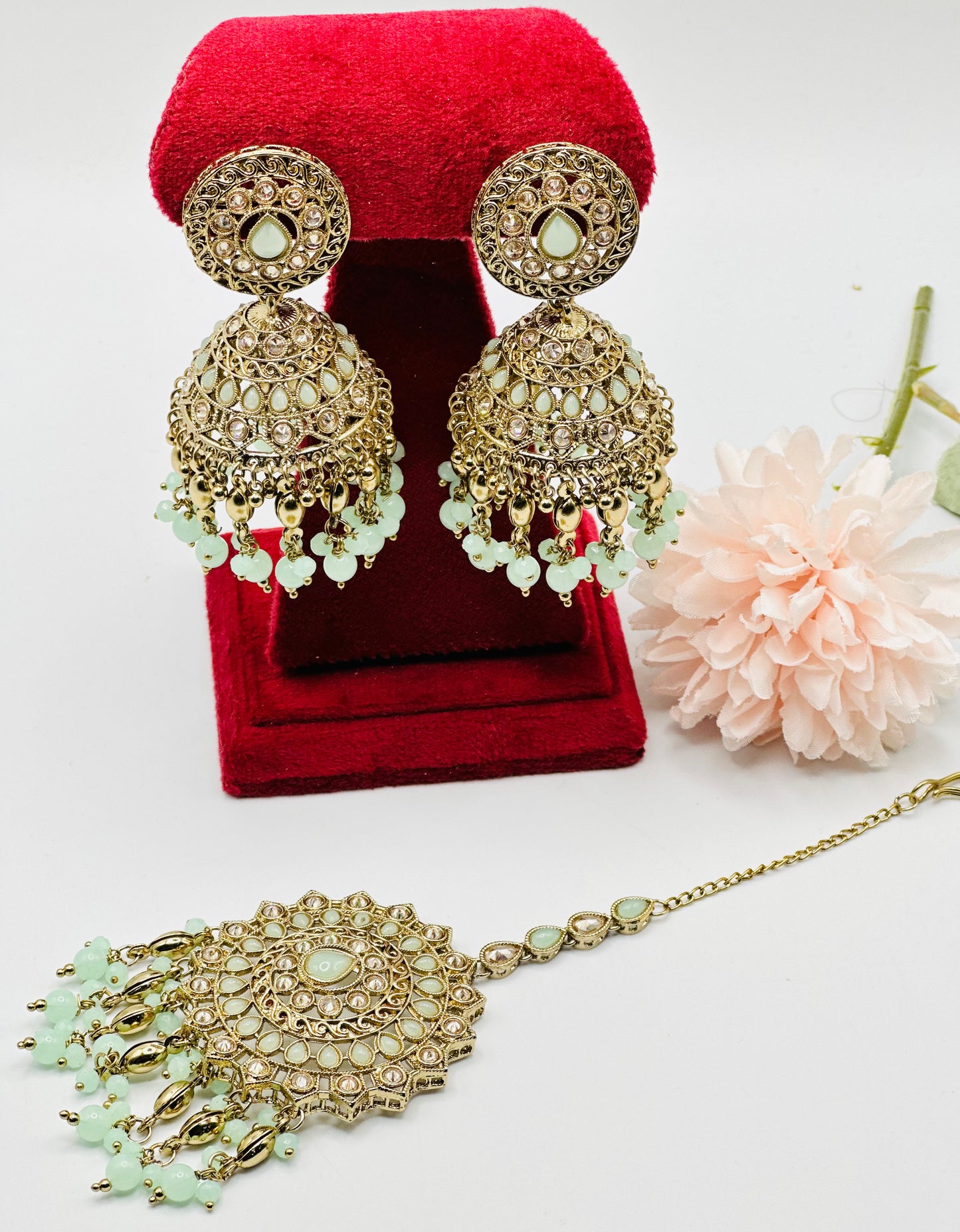 Ghunghroo Jhumki Earrings With Tikka | Simzdesignzz |