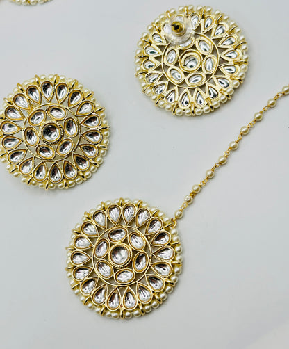 Sania Round Shape Necklace With Stud | Simzdesignzz |