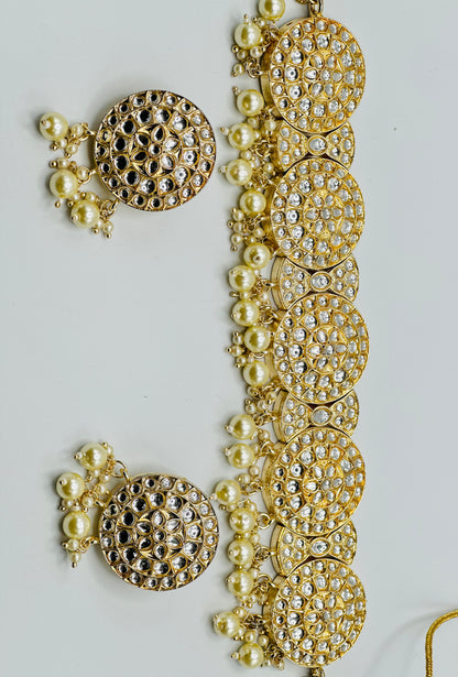 Sujata Golden Necklace | Simzdesignzz |