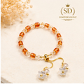 Pearl Bloom Rakhi Bracelets For Bhabi
