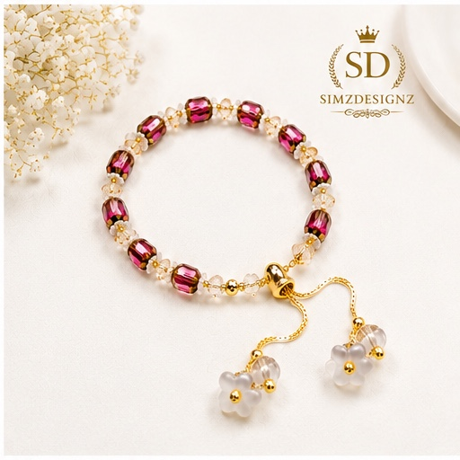Pearl Bloom Rakhi Bracelets For Bhabi