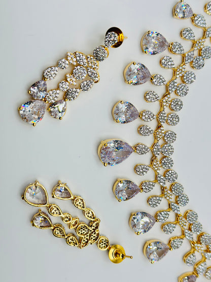 Beautiful American Diamond High Quality Necklace Set | Simzdesignzz |