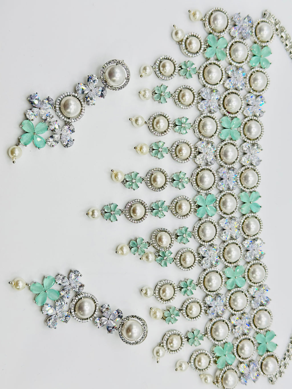 Beautiful American Diamond Layered Necklace Set | Simzdesignzz |