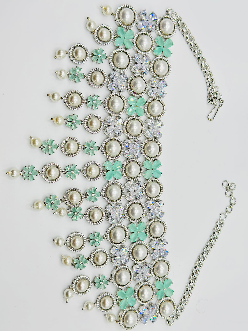 Beautiful American Diamond Layered Necklace Set | Simzdesignzz |