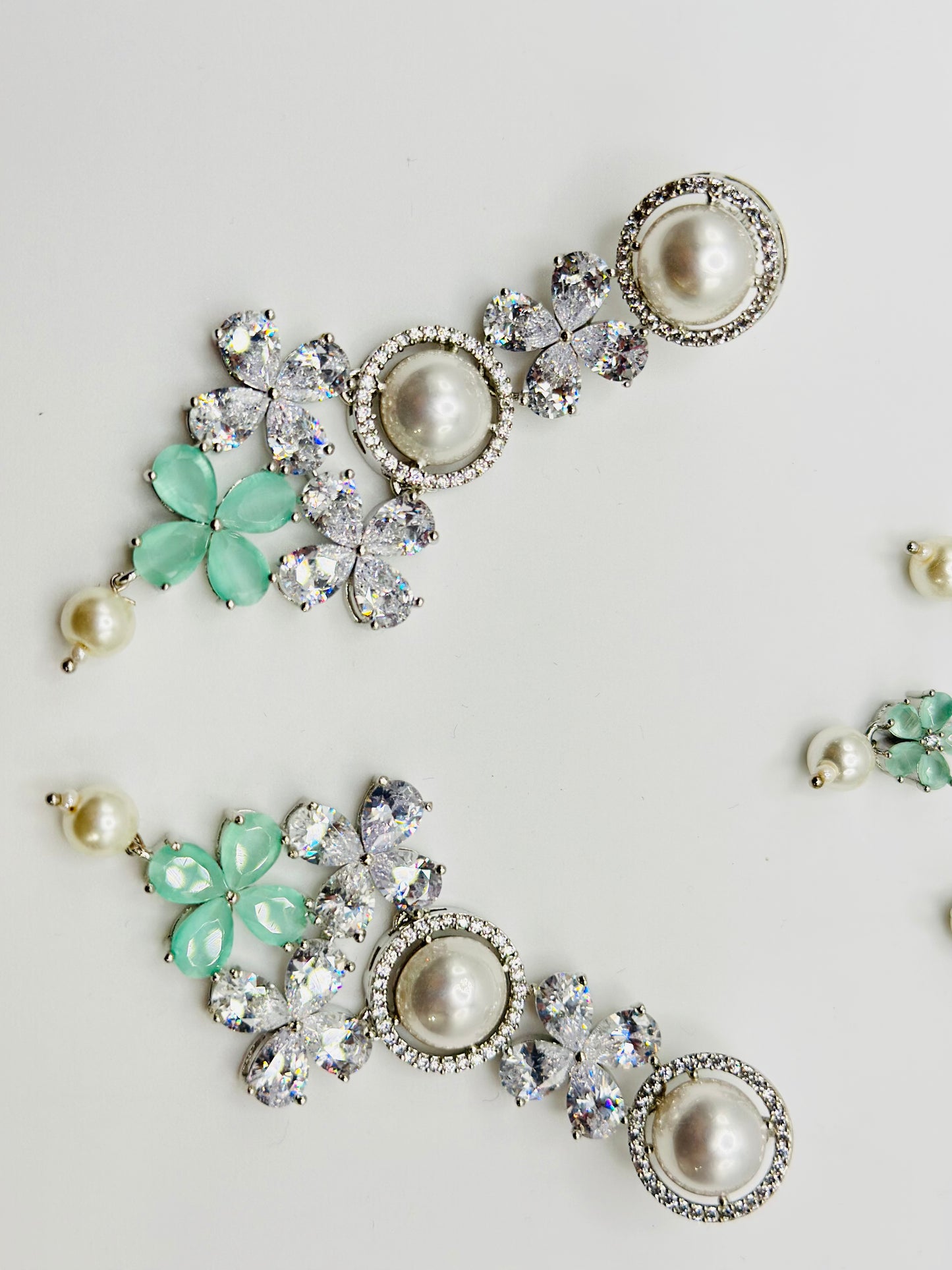 Beautiful American Diamond Layered Necklace Set | Simzdesignzz |