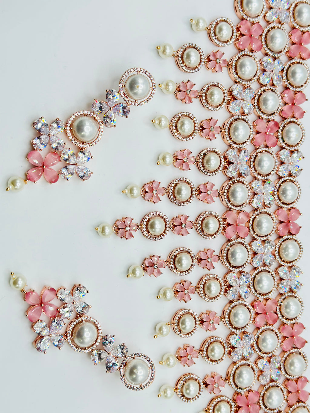 Beautiful American Diamond Layered Necklace Set | Simzdesignzz |