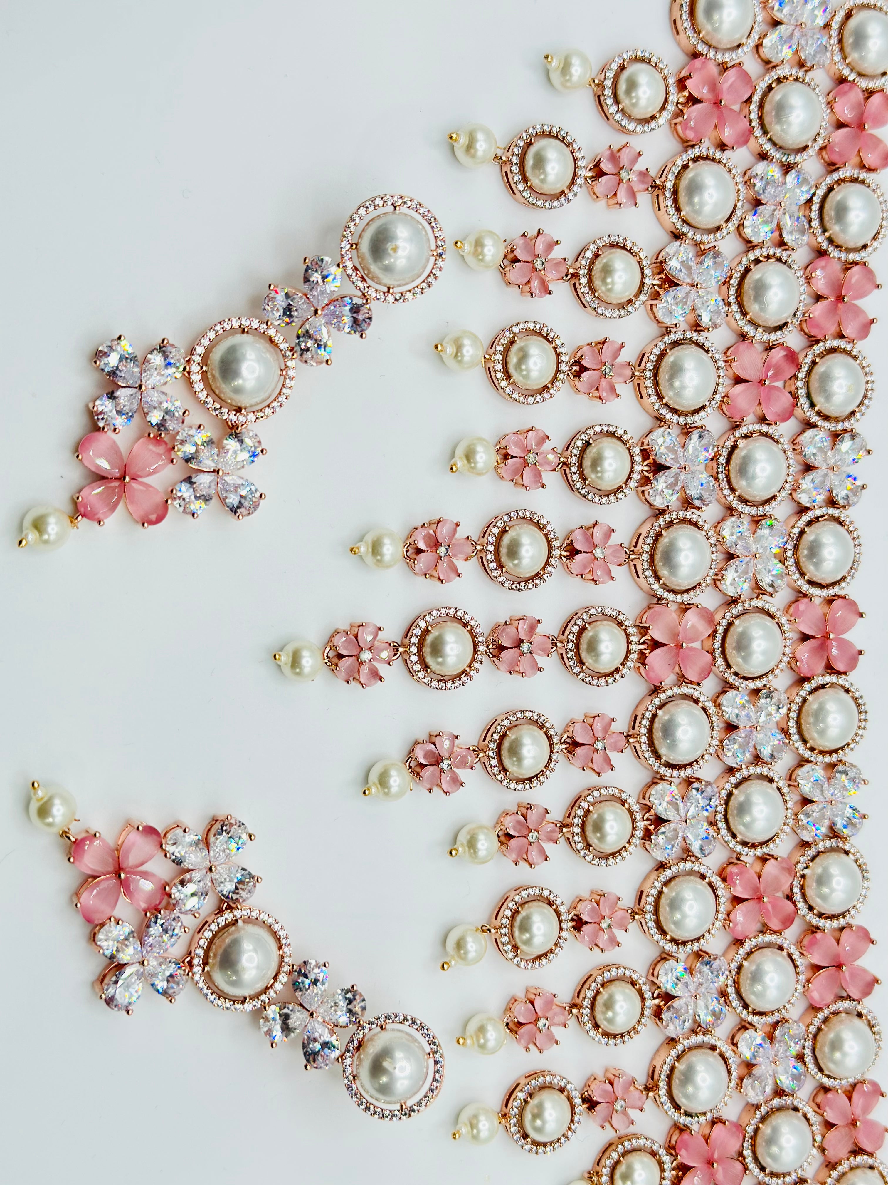 Beautiful American Diamond Layered Necklace Set | Simzdesignzz |